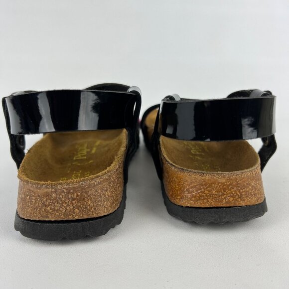 Birkenstock Papillio Womens Mykonos Cross Strap Sandals Black Pink size 36 US 5 - Picture 4 of 15